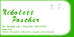 nikolett poscher business card